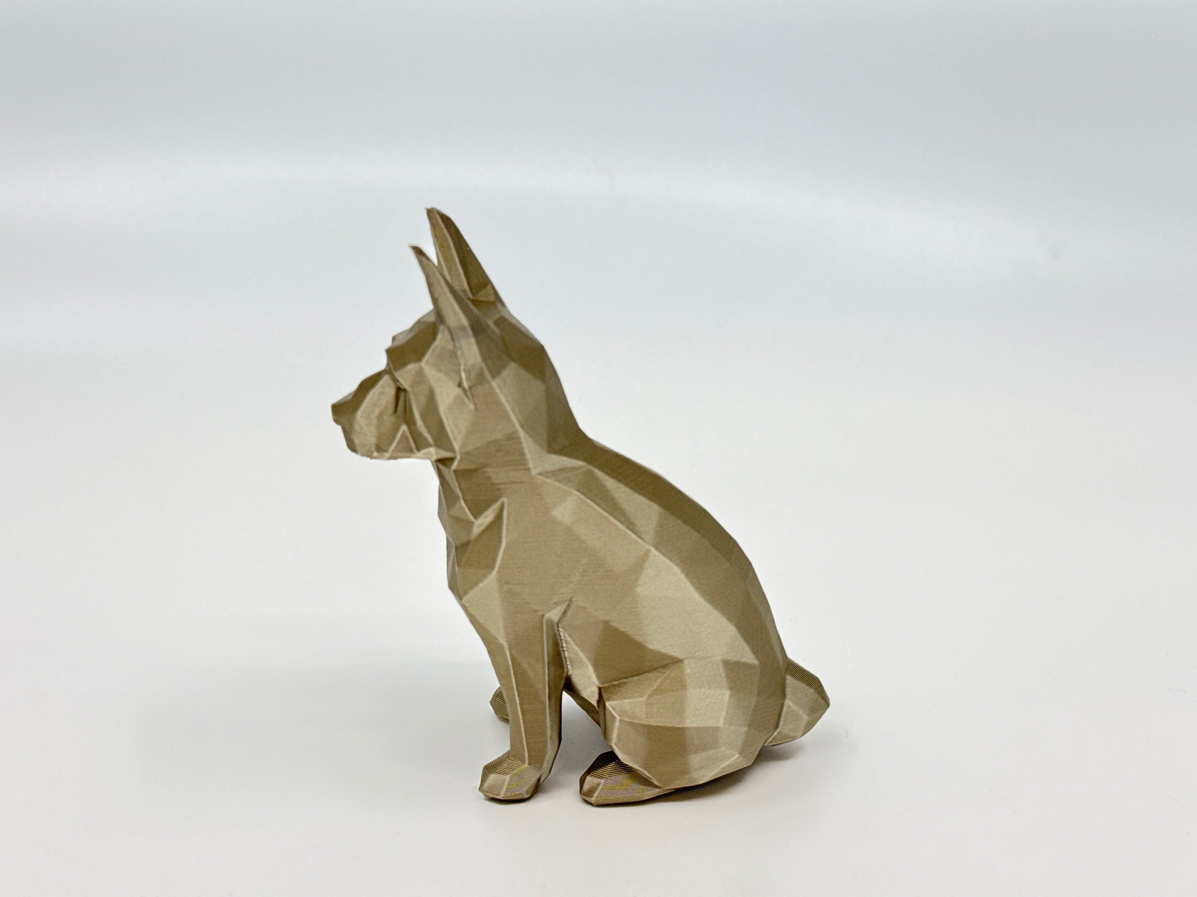 Low poly dog figure