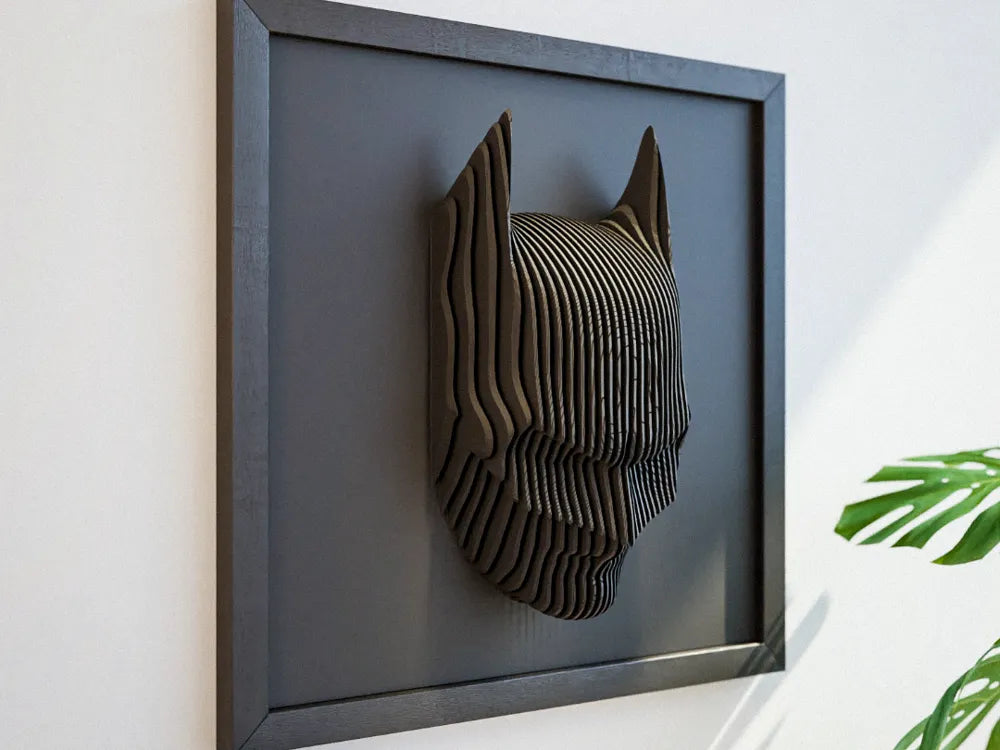 Layered Batman wall art
