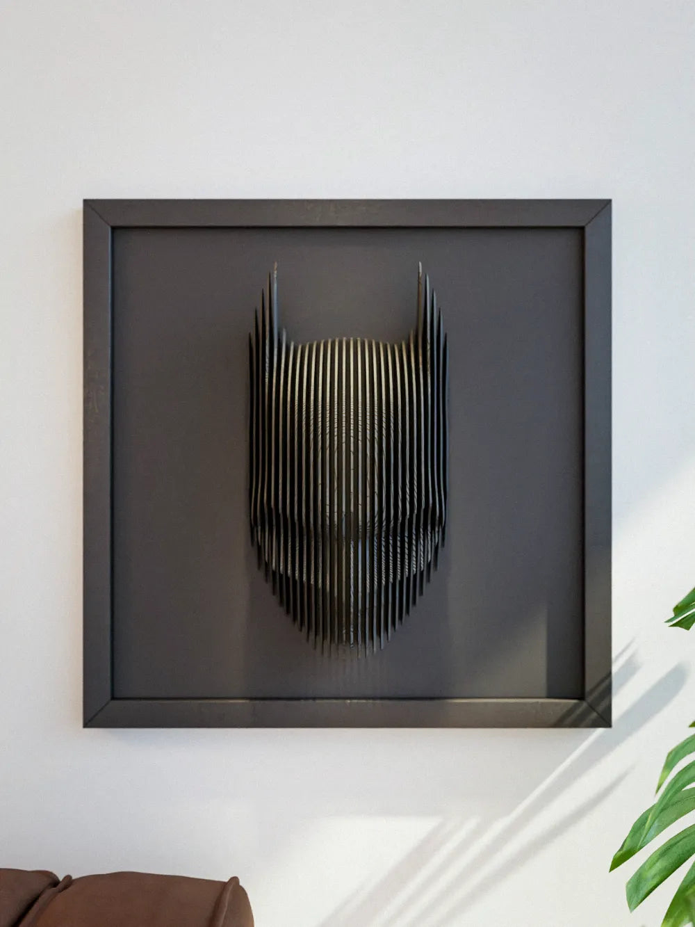 Layered Batman wall art