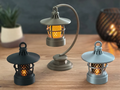 Oil lamp style tea light with stand