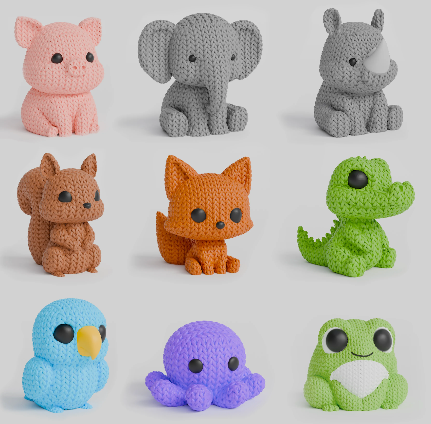 Knitted Animal Figure